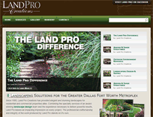 Tablet Screenshot of landprocreations.com